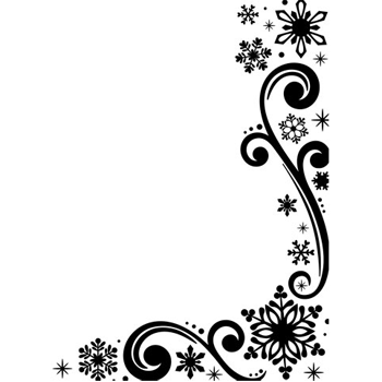 Embossing Folder Snowflakes And Scroll 4.25